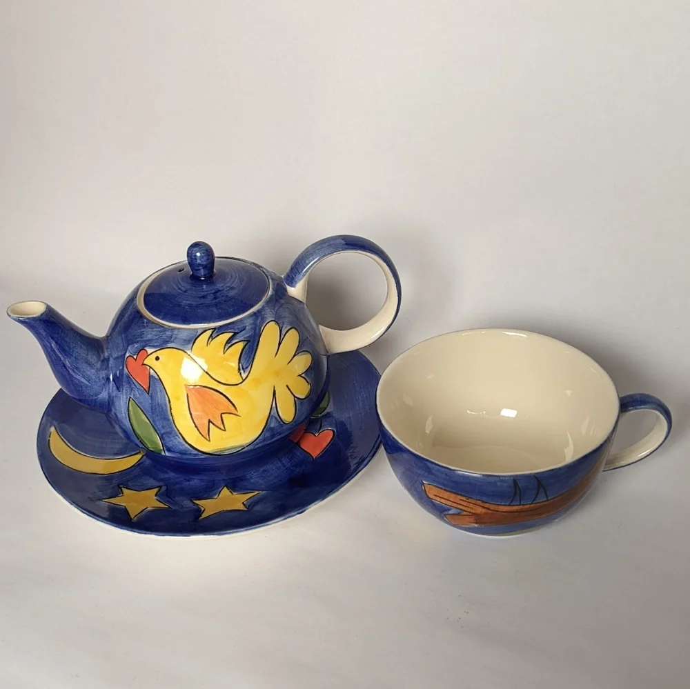 5 in 1 Stackable Teapot for 1 Set- Marianne Vinich Vintage